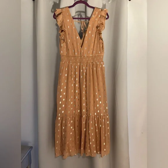 Lulu's Mauve Maxi Dress with Silver Accents - Picture 3 of 4